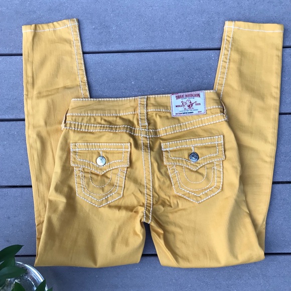 🚨‼️SALE‼️🚨 True Religion Yellow Jeans - Picture 6 of 6
